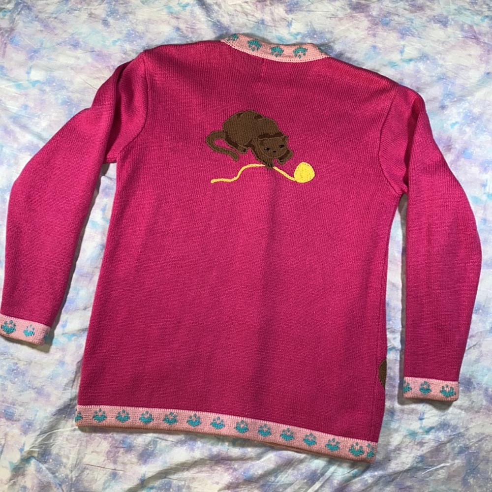 Storybook Knits • Intricate Crazy Cat Lady Kitsch Cardigan - Picture 11 of 16